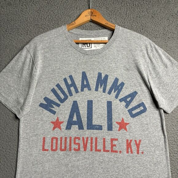 Roots of Fight T-Shirt Men Medium Muhammad Ali Float Like Butterfly Boxing Gray - Picture 2 of 10